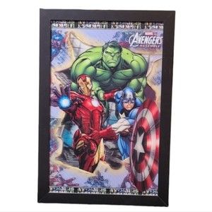 Marvel Avengers holographic 3-D framed wall art